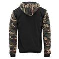 thumbnail image 2 of 9 Crowns Men's Faux Sherpa Lined Camo Hoodie Jacket (Black/Camo, Medium), 2 of 2