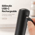thumbnail image 7 of Rechargeable Electric Milk Frother, Handheld Foam Maker with 304 Stainless Steel Whisk, 500mAh USB-C Milk Foamer Mixer for Coffee, Latte, Cappuccino, Matcha, Black, 7 of 7