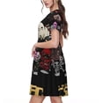thumbnail image 4 of Lsque The Binding of Isaac Print Women's Casual Dress T-Shirt Summer Short Sleeve Scoop Neck Swing Dresses, 4 of 7