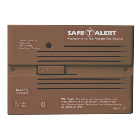 - MTI Industries 40-442-P-BR Safe T Alert 40 Series Professional Propane/LP Gas Alarm - Flush Mount, Brown