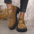 thumbnail image 4 of EKVAHL Women's Lace Up Casual Oxford Shoes, Breathable Faux Suede Walking Shoes, Comfort Orthopedic Platform Office Outdoor Shoes Brown, 4 of 5