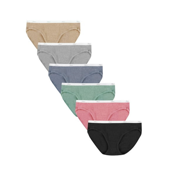 Hanes Women's Ribbed Hipster Underwear, 6-Pack Assorted 9