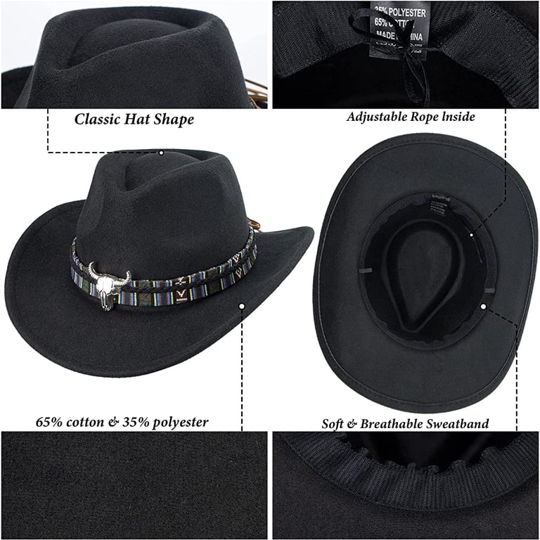 Classic Womens Western Cowboy Cowgirl Hats with Wide Belt  display picture 2