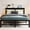 Black, variant on Bed frame with 12 scene RGB lights | For a fun and relaxing bedroom, with a storage shelf for essentials | Experience a bed frame with adjustable speed and brightness