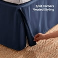 thumbnail image 3 of Vedanta Home Collection Bed Skirt Split Corner Short Queen Size 600 Threadcount 100% Natural Cotton Short Queen Size One Bed Skirt Split Corner Navy Blue 18'' Inch Drop Super Soft, 3 of 5