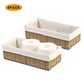 thumbnail image 1 of HOSROOME Bathroom Toilet Paper Storage Basket for Toilet Tank Top Wicker Storage Baskets for Organizing(Set of 2,Beige), 1 of 6