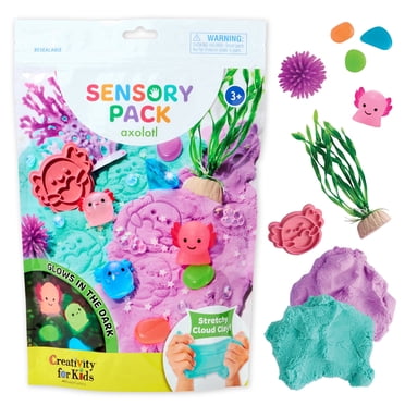 Creativity for Kids Sensory Pack - Axolotl Easter Basket Filler | Sensory Toy for Toddlers | Pastel Gifts and Travel Activities for Preschool Girls and Boys (Age 3 )