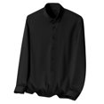 thumbnail image 3 of JTieacloth Business Casual Shirt Men's Dress Shirts Solid Long Sleeve Stretch Formal Shirt Business Casual Button Down Shirts Black, 3 of 6
