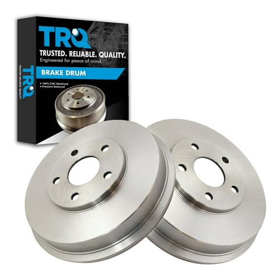 TRQ Brake Drum Rear LH & RH Side Pair for Subaru Forester Impreza Legacy BRA75110