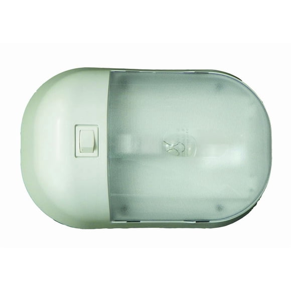 Creative Dome Light 001-901XPB Command; Lentille Blanche Unique; Incandescente; avec Lentille en Polycarbonate et Interrupteur à Bascule