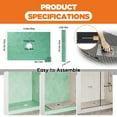 thumbnail image 4 of Jocisland Shower Curb Kit with Complete Shower Kit- Tray, Curb, Membrane, Seals, Corners, Trowel & Level, 48" x 72" Tray, Center Outlet Position, 4 of 9