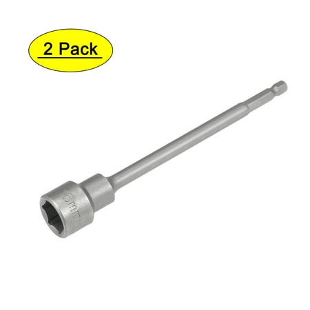 

Uxcell 1/4 Hex Shank 150mm length 16mm Magnetic Nut Setter Driver 2 Pack