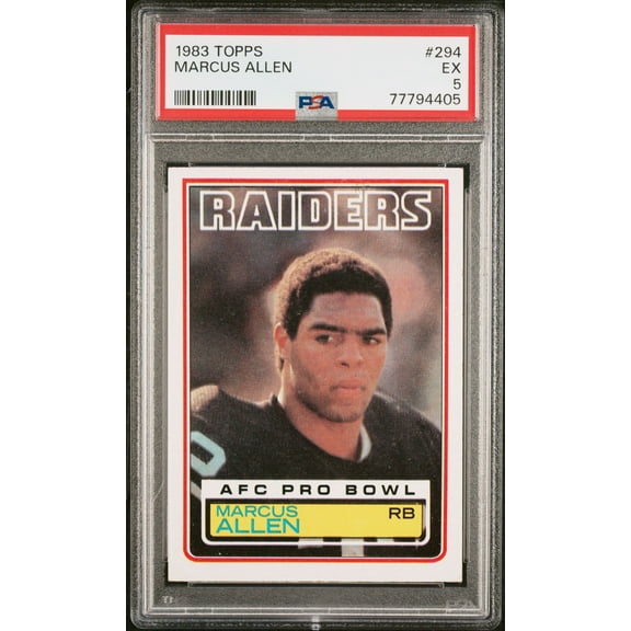 Marcus Allen 1983 Topps Football Rookie Card #294 Graded PSA 5