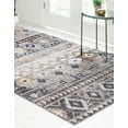 thumbnail image 4 of Rugs.com Eco Southwestern Collection Rug – 4' x 6' Khaki Gray Medium Rug Perfect For Entryways, Kitchens, Breakfast Nooks, Accent Pieces, 4 of 9
