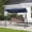 Dark Blue, variant on Aoodor 3-Seat Outdoor Rattan Patio Swing with Adjustable Brown Canopy, Quick-Dry Foam & Rust-Resistant Iron Frame