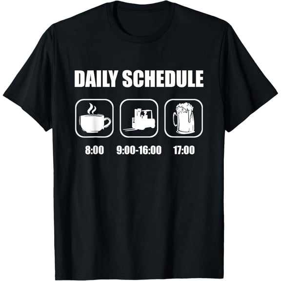 Playful Comfort Tee - Forklift Driver Daily Schedule Forklifter Warehouse Operator T-Shirt