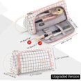 thumbnail image 3 of Bolsa de almacenamiento de lona de colores de gran capacidad, estuche para rotuladores, estuche para lápices, soporte para bolsa de papelería simple para escuela secundaria, of, 3 of 4