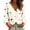 A White, variant on Blouses for Women Dqueduo Women's Cow Print V Neck Long Sleeve Casual Loose Blouse Shirt