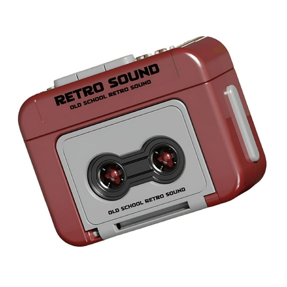 GJX Retro Styled Mini Recorders Cassettes Player for Music Playback Recording Cassette Tape Player