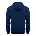 thumbnail image 3 of fnnxeal Mens Sweatshirts Hoodie Solid Casual Fall Zipper Long Sleeve Navy Sweatshirts for Men Size 2XL, 3 of 7
