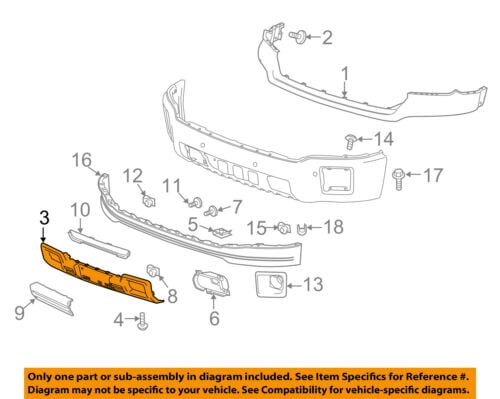 GMC GM OEM 14-15 Sierra 1500 Front Bumper-Skid Plate 22902312