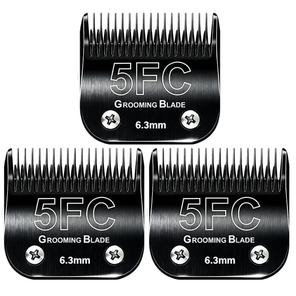 Cuchillas de aseo para perros MEMIRY, tamaño 5 x 6,3 mm, 3 unidades, para Andis, Oster A5, Wahl KM10