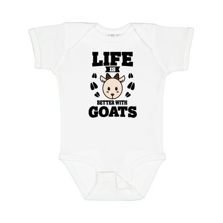 

Inktastic Life is Better with Goats Gift Baby Boy or Baby Girl Bodysuit