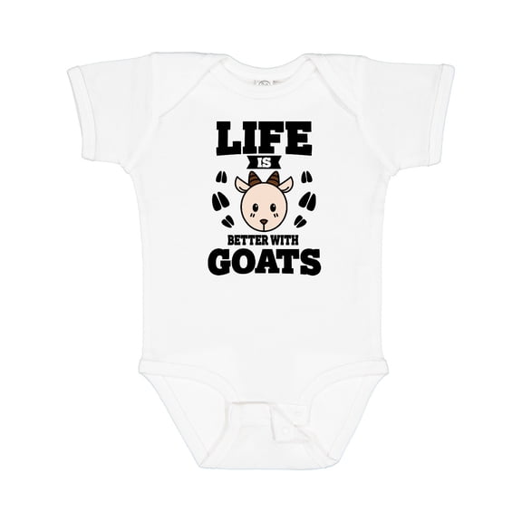 Inktastic Life is Better with Goats Boys or Girls Baby Bodysuit