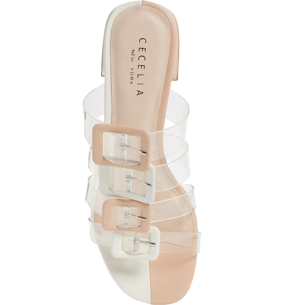 Cecelia new york lincoln strappy clear slide sandal sale