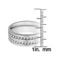 thumbnail image 4 of Crucible Jewelry Men's Brushed Wavey Inlay Titanium Ring (8mm), 4 of 4