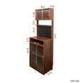 thumbnail image 2 of Kitchen Pantry Storage Cabinet with Hutch 25 inch Wide Tall Freestanding Food Kitchen Cabinet Pantry Cupboard with Reeded Glass Doors, Pegboard, Countertop Farmhouse 25 W x 71 H x 16 D Inch, 2 of 11