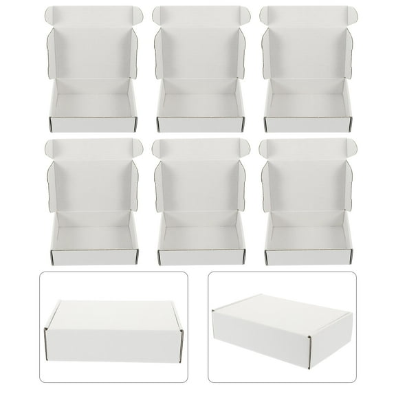 WINOMO Shipping Package Boxes Packing Boxes White Paper Materials 20Set