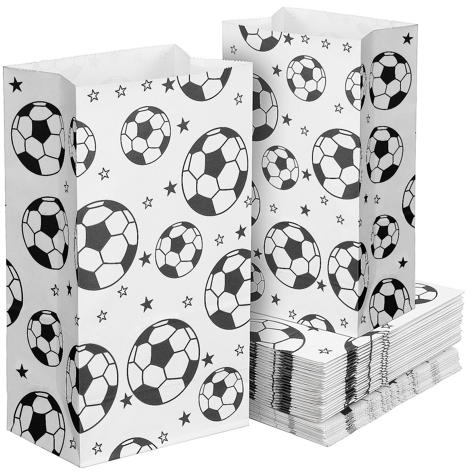 40 Pcs Soccer Goodie Bags Soccer Paper Bags Football Party Favor Bags ...