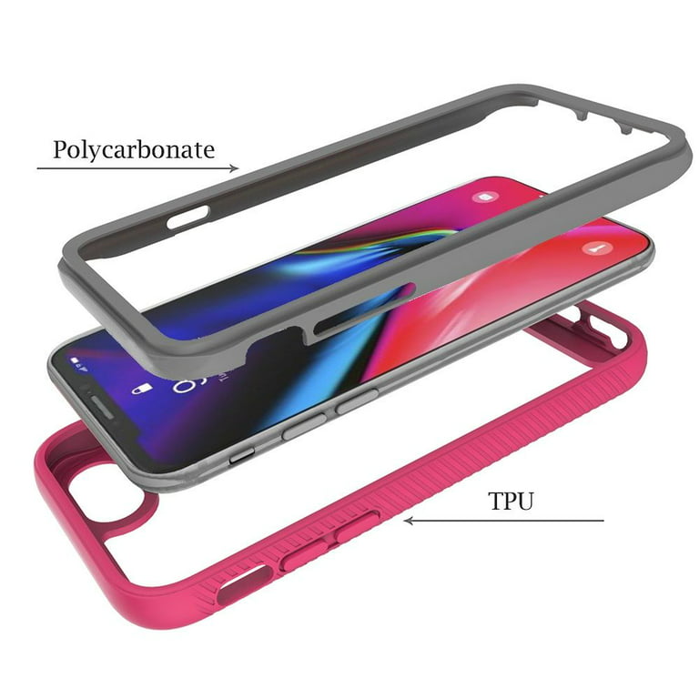 Hybrid 8, Protective 6/6S iPhone Pink Phone Electroplating Rubber Cornes 7, layers TPU Case Shockproof Bumper Apple Case 3 iPhone Xpression iPhone Transparent Cover Phone