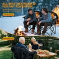 thumbnail image 3 of ABORON Heated Camping Chair Folding Chair, 2-Pack Outdoor Portable Heated Folding Chairs, Patio Lounge Chairs with 3 Heat Levels, Heating Chair for Outdoor Sports, Camping, 3 of 10