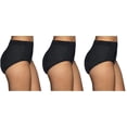 thumbnail image 2 of 3 Pairs Vanity Fair Women's Beyond Comfort Brief Modal 13251, Size 7, Black, 2 of 9