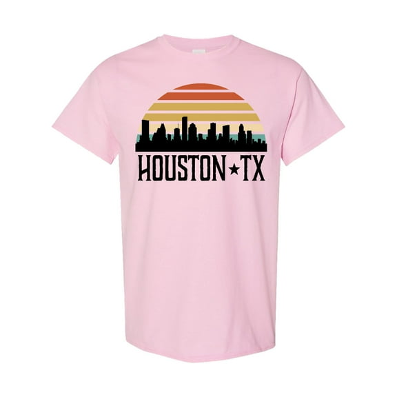 Inktastic Houston Texas Skyline Retro T-Shirt