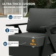thumbnail image 5 of INTER HUT Urban Anvil 2 Pieces Metal Accent Outdoor Swivel Rocking Chairs, Black/Gray, 5 of 10