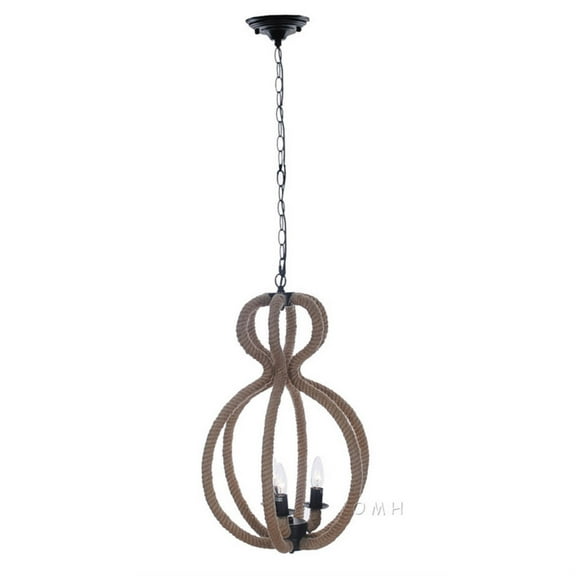 Rope Pendant Lamp - 3 Bulbs