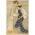 thumbnail image 3 of Fernand Fau 17x24 Black Modern Framed Museum Art Print Titled - Poster for the Fourteenth Exhibition of the Salon Des 100 (1895), 3 of 5