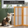 thumbnail image 6 of Red Lantern 2 ft. Short Desktop Double Cross Shoji Screen - Honey - 3 Panels, 6 of 8