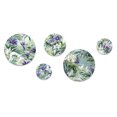thumbnail image 3 of Designart "Serenade Of Green And Purple Bamboo In The Tropics" Floral Round Wall Art Set Of 5 - Green Tropical For Bedroom Wall Art Set, 3 of 6