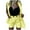 Yellow, variant on Meichang Women's 2 Piece Lady Business Suit Set Casual Solid Sleeveless Blazer and Short Pants Set Lapel Open Front Cardigan