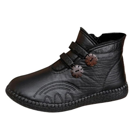 

Daznico Boots for Women Women Winter Shoes Casual Plush Thick Snow Boots Cotton Shoes (Color: Black Size: 8.5 )