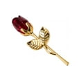 thumbnail image 4 of 24K Gold Plated Dipped Rose Flower in glass dome Romantic Gift Love for Valentine's Day, 4 of 5