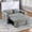 Gray, variant on Duhome Sleeper Sofa Bed 3 in 1 Tufted Convertible Couch Bed Pull Out Velvet Loveseat with Reclining Adjustable OSS Pillows and Pockets,Blue
