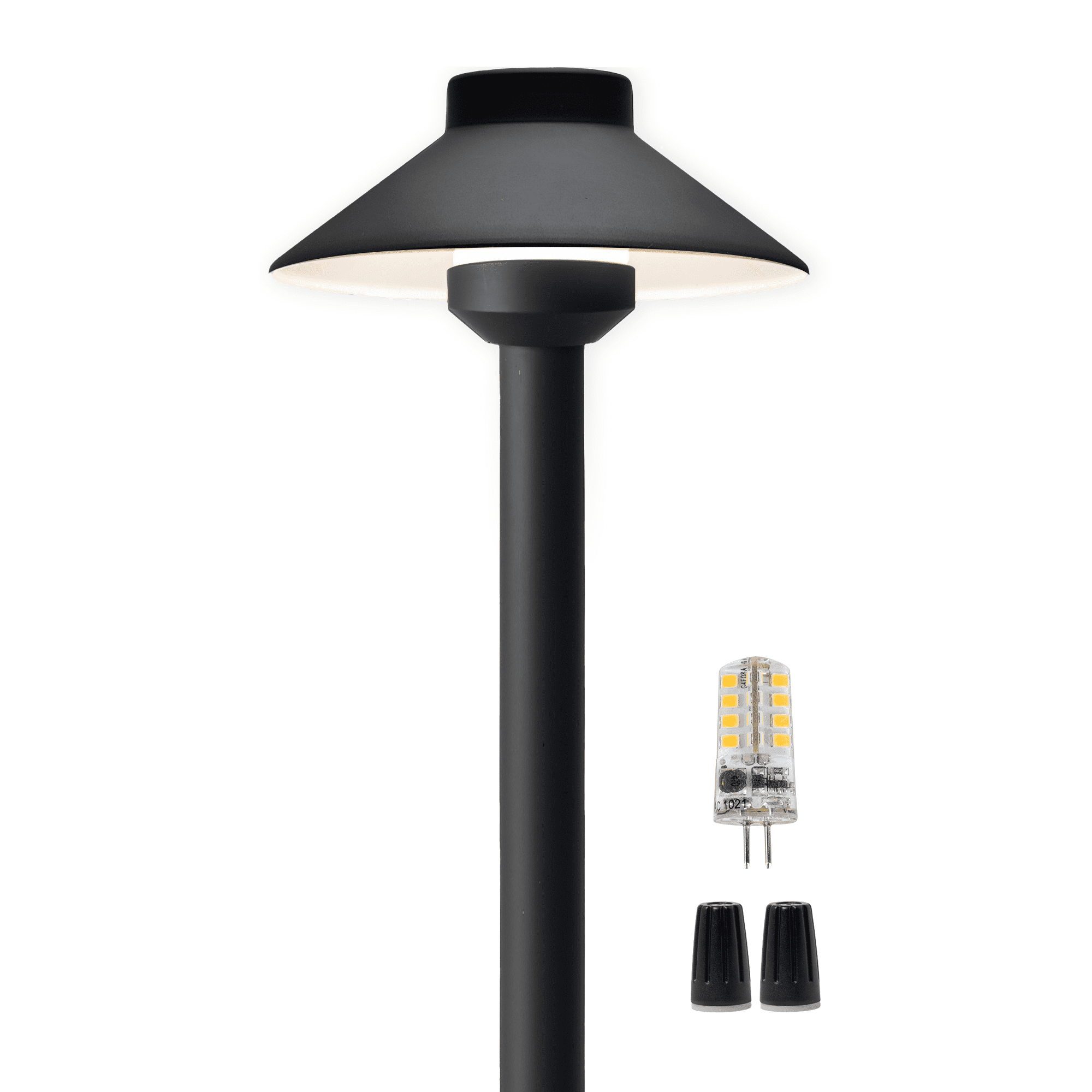 Black Brass LED Pathway Light with 2700K Bulb