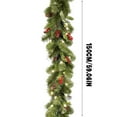 thumbnail image 3 of 2Pcs 6 Feet Artificial Christmas Garland with Lights Prelit Garland Christmas Decorations Lighted Christmas Garland with Pine Cones Red Berries for Indoor Outdoor Home Fireplace Wreath, 3 of 6