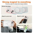 thumbnail image 7 of for iPhone 15 Plus Case Magnetic Phone Case [Compatible with MagSafe] TPU Bumper Hard Skin-Feel Back Slim Fit Shockproof Protective Case Cover for iPhone 15 Plus Men Women Girls, Pink/Blue, 7 of 7