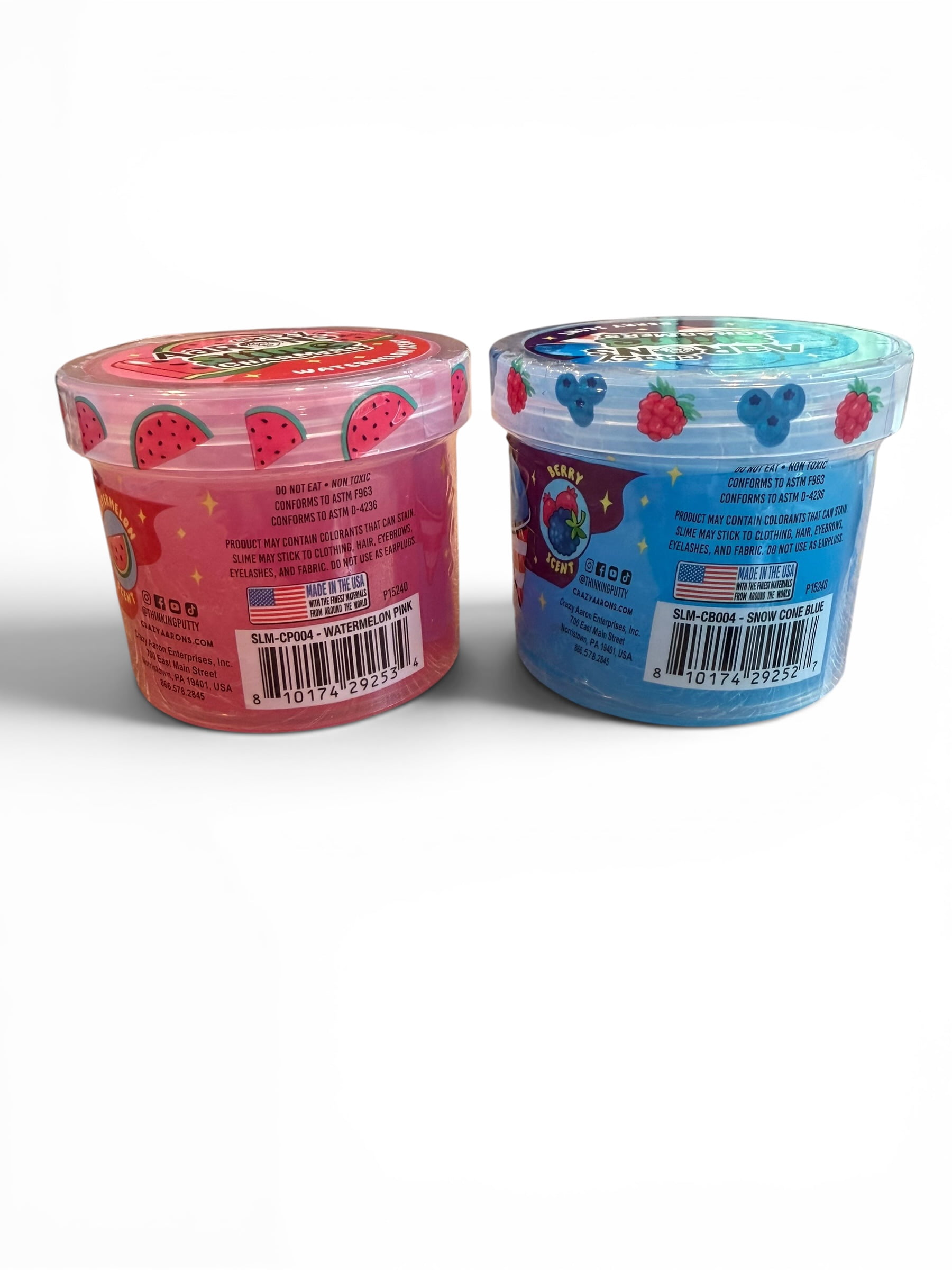 Crazy Aaron’s Slime Charmers Watermelon and Berry Scent Bundle 4.2 oz. each